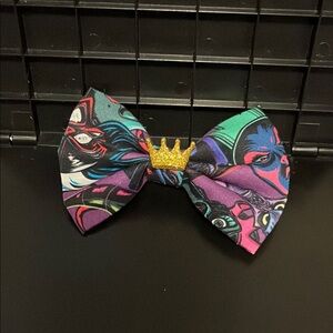 Colorful Bow Tie with Gold Crown Accent